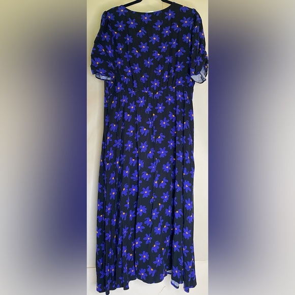 Ava & Viv Floral Black  and Purple Short Sleeve
Flowy Dress Sz XXL - Picture 2 of 8